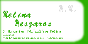 melina meszaros business card